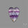 Rose Cut Purple Fluorite With Mother Of Pearl Heart Doublet