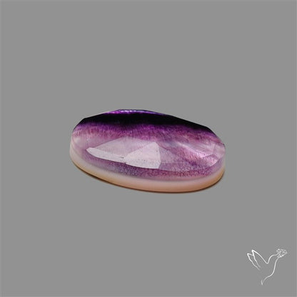 Rose Cut Purple Fluorite With Mother Of Pearl Doublet