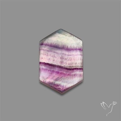 Rose Cut Purple Fluorite With Mother Of Pearl Doublet
