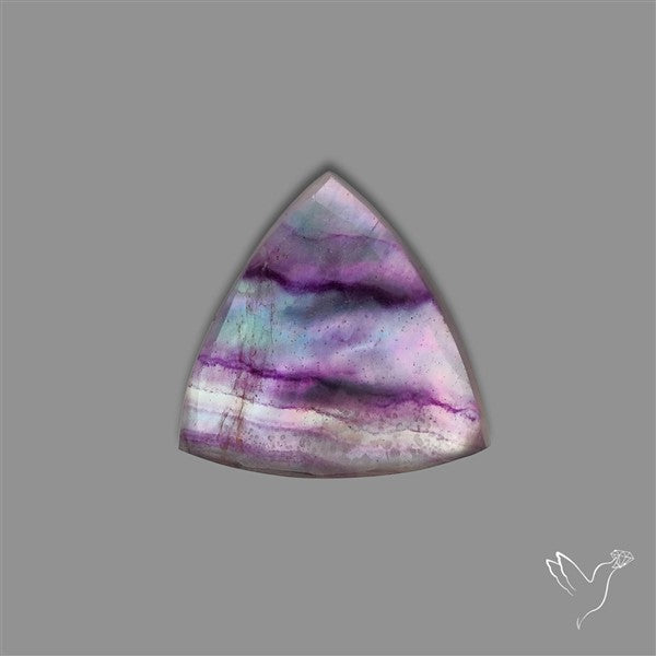 Rose Cut Purple Fluorite With Mother Of Pearl Doublet