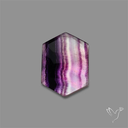 Rose Cut Purple Fluorite With Mother Of Pearl Doublet