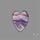 Rose Cut Purple Fluorite With Mother Of Pearl Heart Doublet