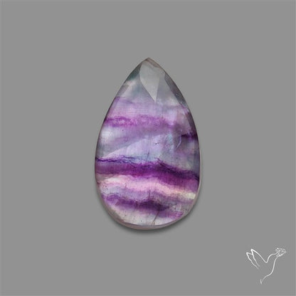 Rose Cut Purple Fluorite With Mother Of Pearl Doublet