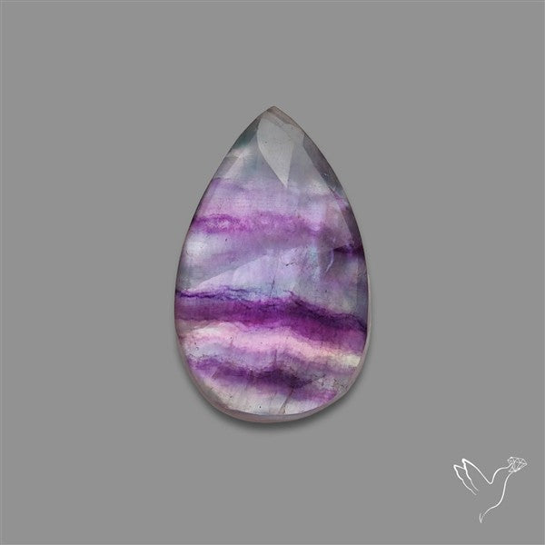 Rose Cut Purple Fluorite With Mother Of Pearl Doublet