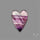 Rose Cut Purple Fluorite With Mother Of Pearl Heart Doublet