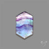 Rose Cut Purple Fluorite With Mother Of Pearl Doublet