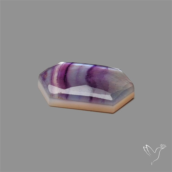 Rose Cut Purple Fluorite With Mother Of Pearl Doublet