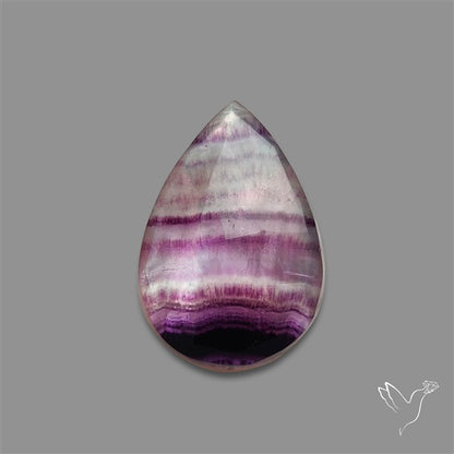 Rose Cut Purple Fluorite With Mother Of Pearl Doublet