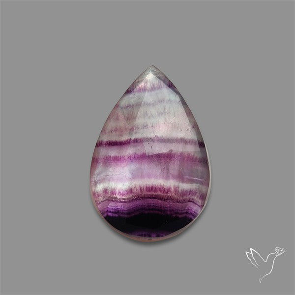 Rose Cut Purple Fluorite With Mother Of Pearl Doublet