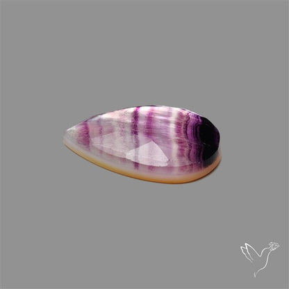 Rose Cut Purple Fluorite With Mother Of Pearl Doublet