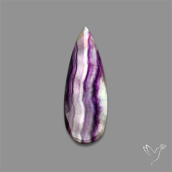 Rose Cut Purple Fluorite With Mother Of Pearl Doublet