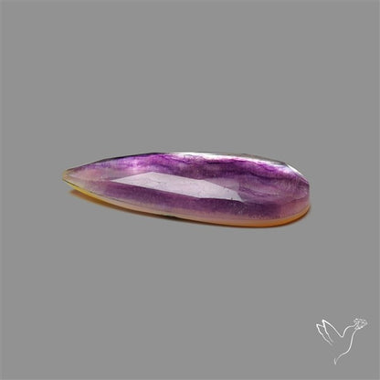 Rose Cut Purple Fluorite With Mother Of Pearl Doublet