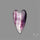 Rose Cut Purple Fluorite With Mother Of Pearl Heart Doublet