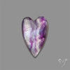 Rose Cut Purple Fluorite With Mother Of Pearl Heart Doublet