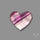 Rose Cut Purple Fluorite With Mother Of Pearl Heart Doublet