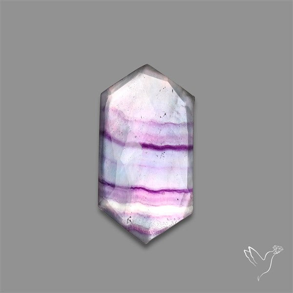 Rose Cut Purple Fluorite With Mother Of Pearl Doublet