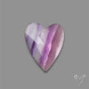 Rose Cut Purple Fluorite With Mother Of Pearl Heart Doublet