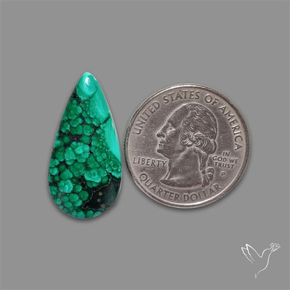 Dense Forest Malachite Cabochon