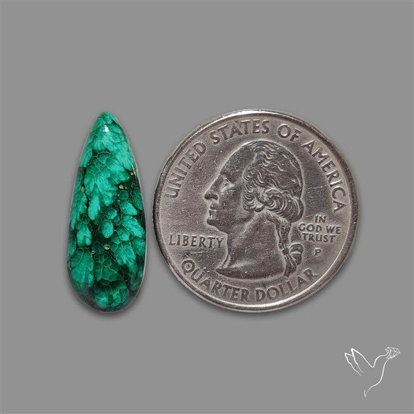 Dense Forest Malachite Cabochon