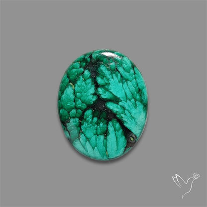Dense Forest Malachite Cabochon