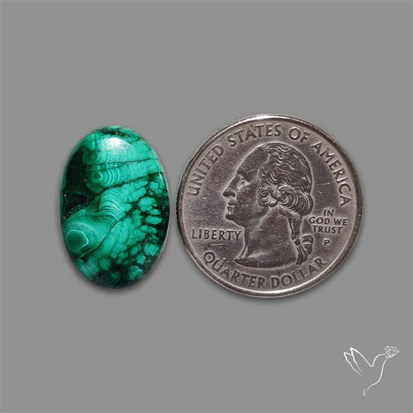 Dense Forest Malachite Cabochon