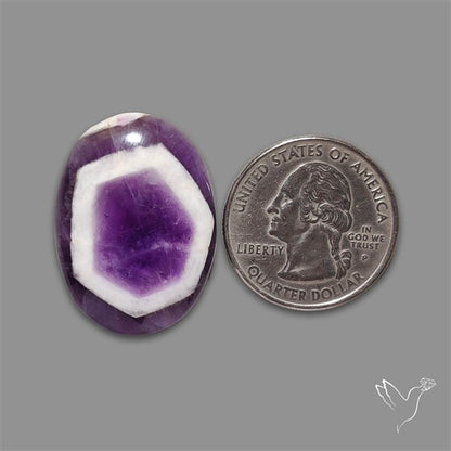 Chevron Amethyst Cabochon