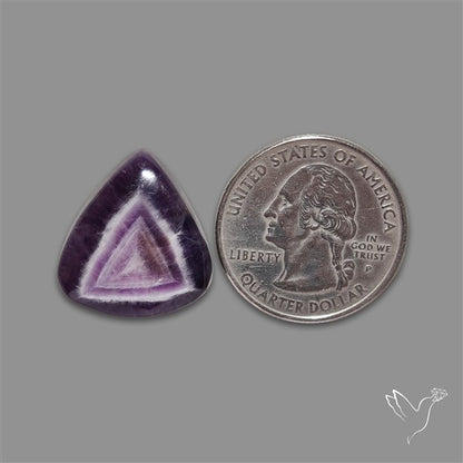Chevron Amethyst Cabochon