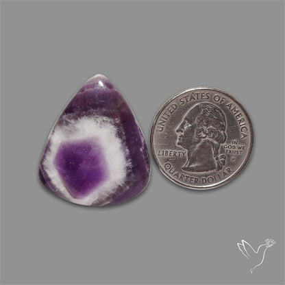 Chevron Amethyst Cabochon