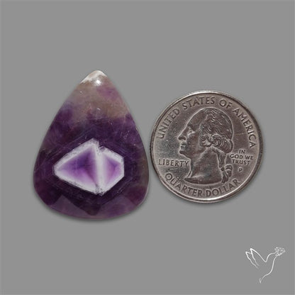 Chevron Amethyst Cabochon