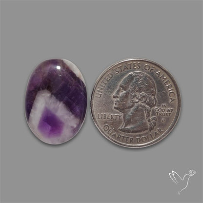 Chevron Amethyst Cabochon