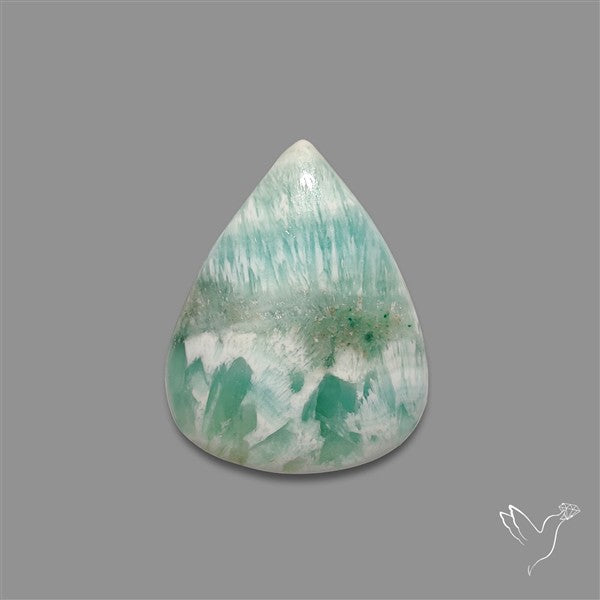 Blue Aragonite With Calcite Cabochon