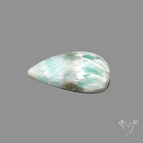 Blue Aragonite With Calcite Cabochon