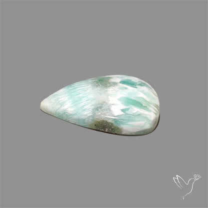Blue Aragonite With Calcite Cabochon