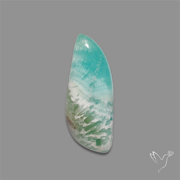 Blue Aragonite With Calcite Cabochon