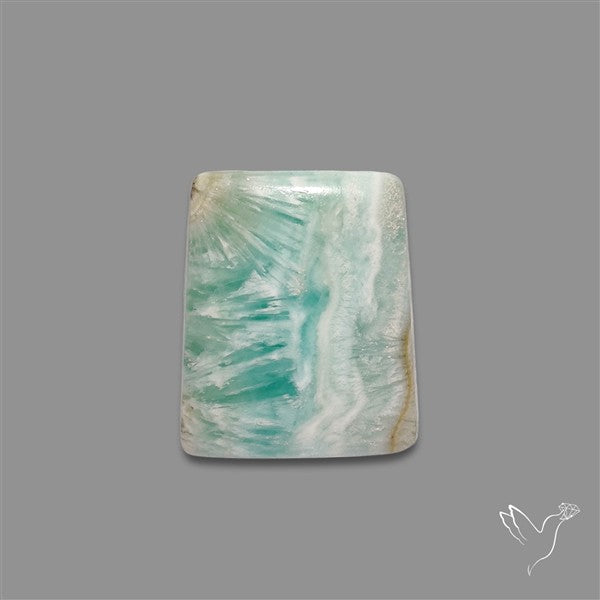 Blue Aragonite With Calcite Cabochon