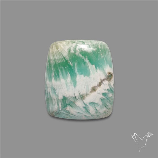 Blue Aragonite With Calcite Cabochon