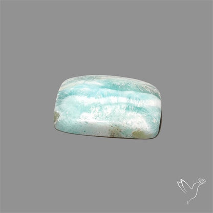 Blue Aragonite With Calcite Cabochon
