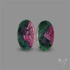Ruby In Zoisite Pair with Rare Flash in Ruby