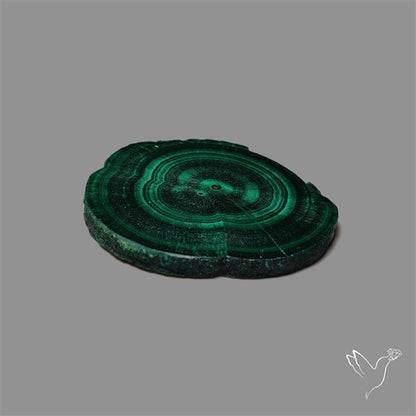 Rare Malachite Stalactite with Chattoyancy Slice