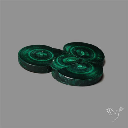 Rare Malachite Stalactite with Chattoyancy Slice