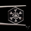 Himalayan Quartz Handcarved Snowflake Reverse Intaglio Carving