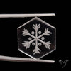 Himalayan Quartz Handcarved Snowflake Reverse Intaglio Carving