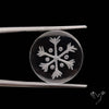 Himalayan Quartz Handcarved Snowflake Reverse Intaglio Carving