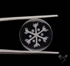 Himalayan Quartz Handcarved Snowflake Reverse Intaglio Carving