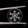 Himalayan Quartz Handcarved Snowflake Reverse Intaglio Carving