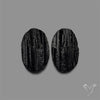 Raw Face Black Tourmaline Pair