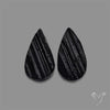 Raw Face Black Tourmaline Pair