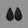 Raw Face Black Tourmaline Pair