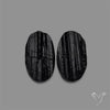 Raw Face Black Tourmaline Pair