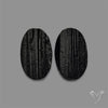 Raw Face Black Tourmaline Pair